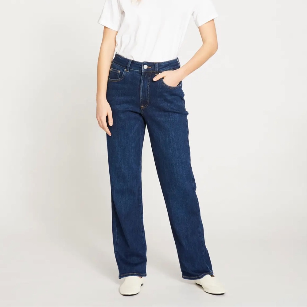 Universal Standard NWT Donna High-Rise Curve Straight Jeans 32" Inseam